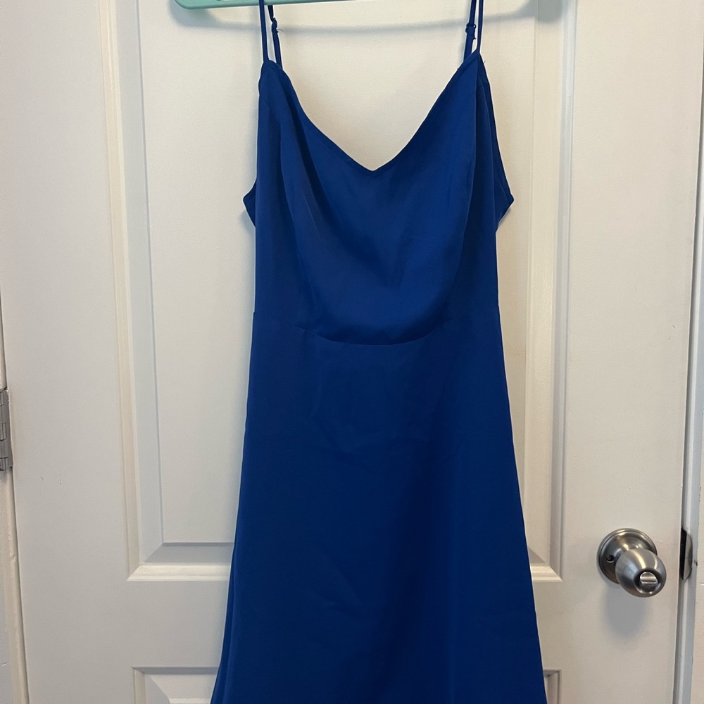 Lulu's Royal Blue Backless Dress